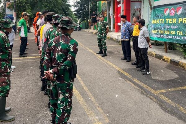 Sambut HUT TNI ke-80, Kodim Jakarta Timur Melakukan Karya Bhakti